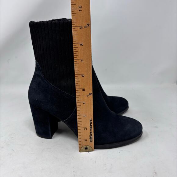 Vionic Suede Boot Size 8.5 Kaylee Side Knit Black Heeled Water Resistant - Picture 7 of 13